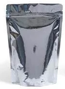 Silver foil stand-up pouch with zipper