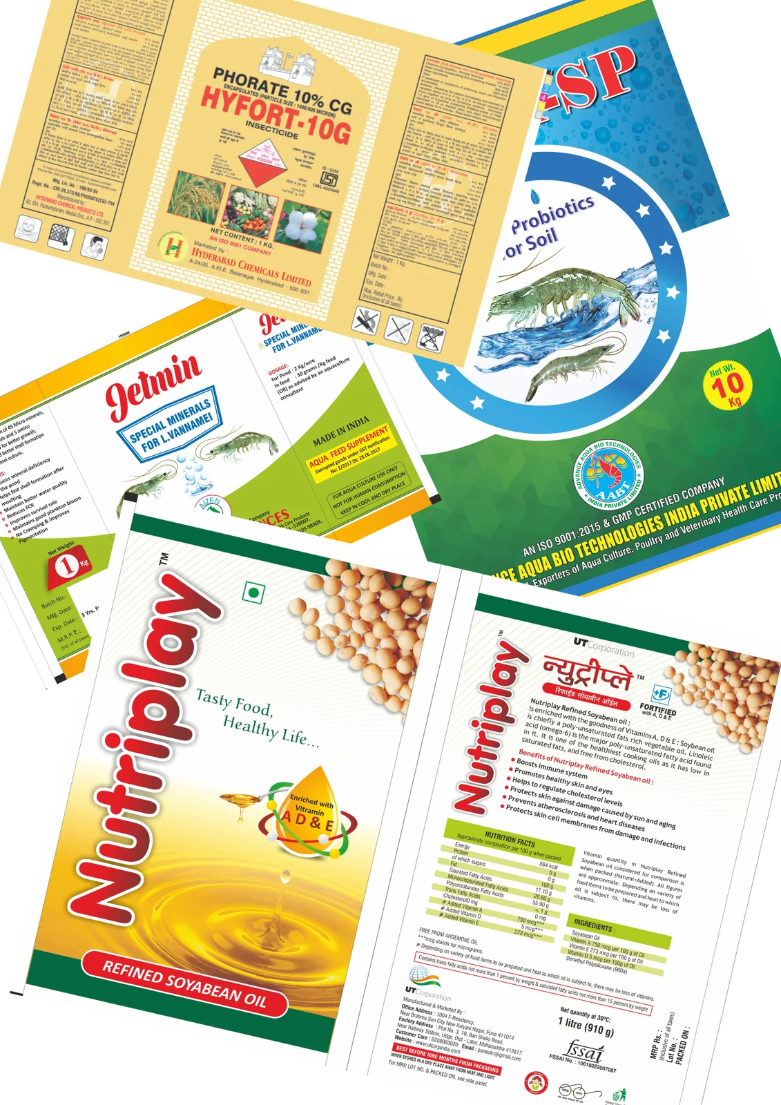 Agricultural product and pulse packaging artwork panels